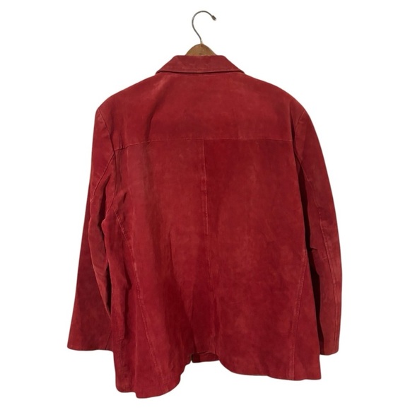 Phase two vintage 100% western suede leather candy apple red zipup jacke… - Picture 2 of 7